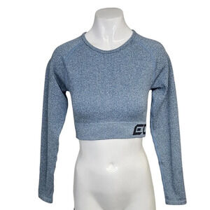 ECHT Arise Comfort Long  Sleeve Ribbed Crop Top Size Medium